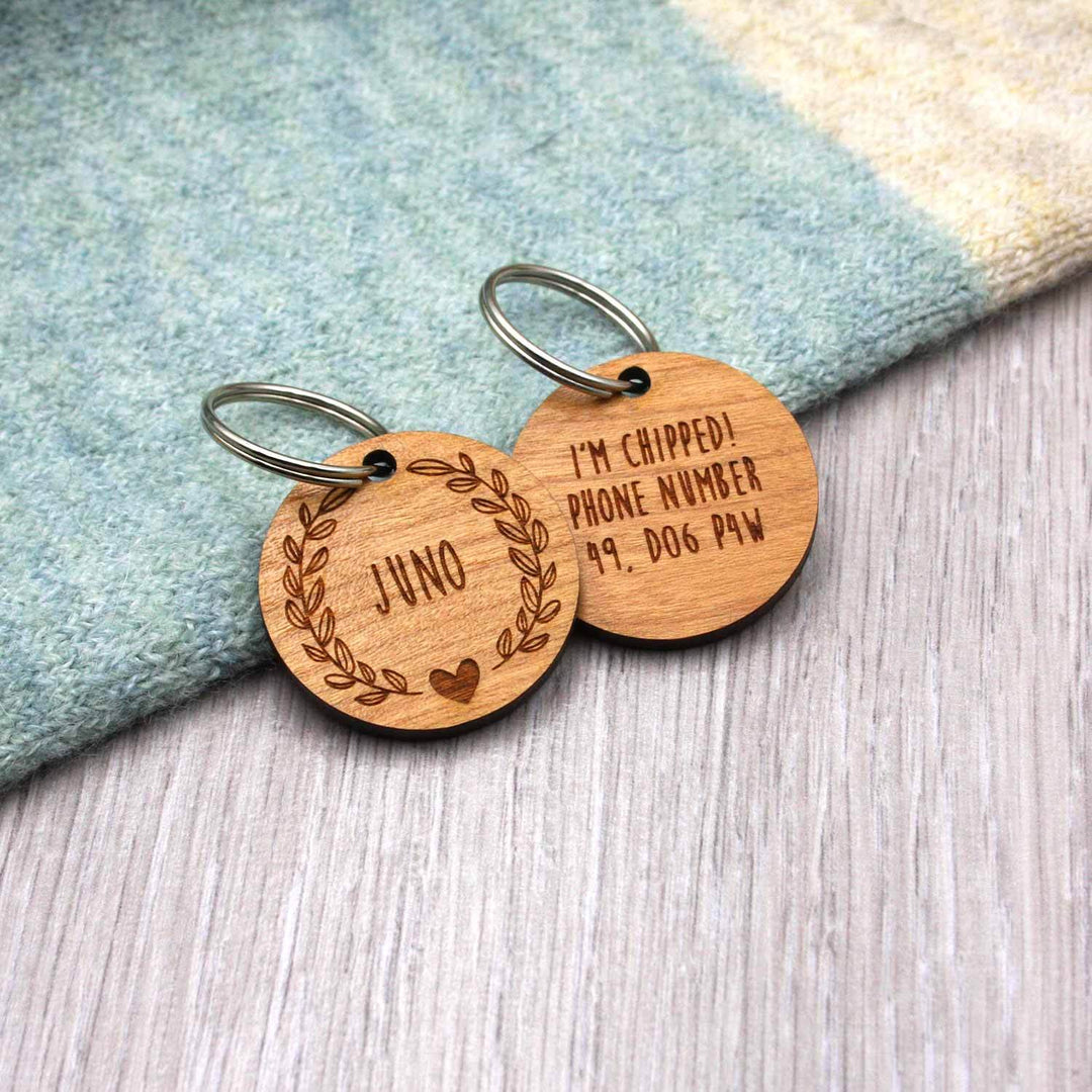 Personalised Wooden Pet Tag