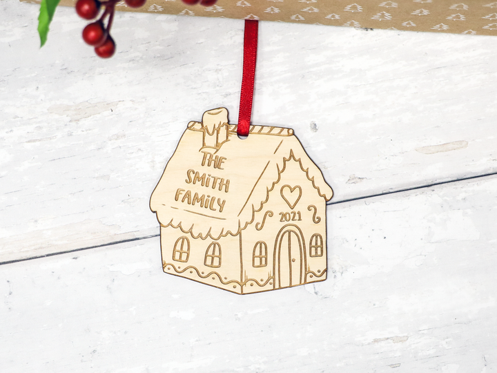 Personalised Gingerbread House Decoration