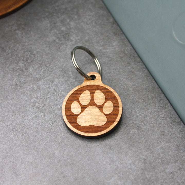 Paw Print Personalised Dog Tag (No Name) - IttyBittyFox