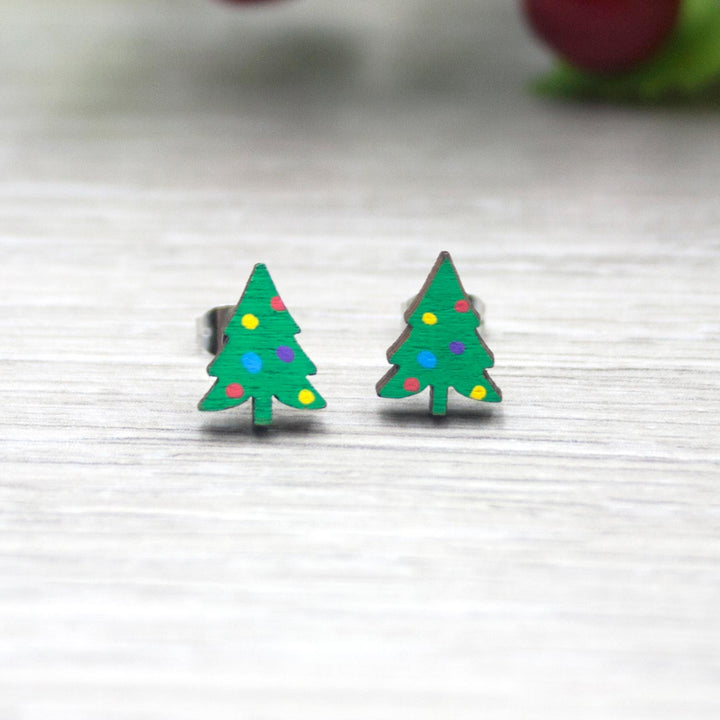 Christmas Tree Earrings - IttyBittyFox