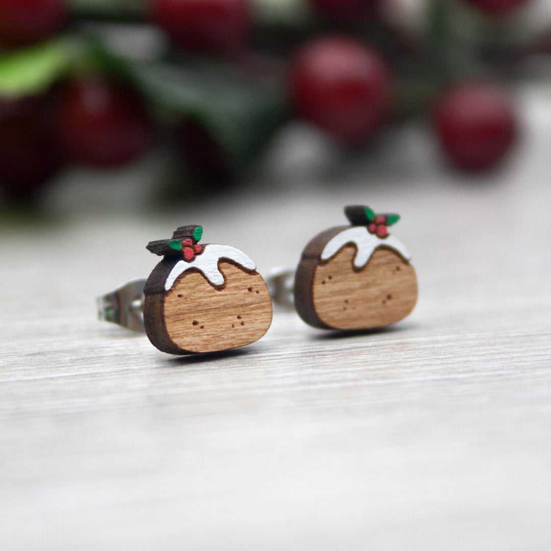 Christmas Pudding Earrings - IttyBittyFox