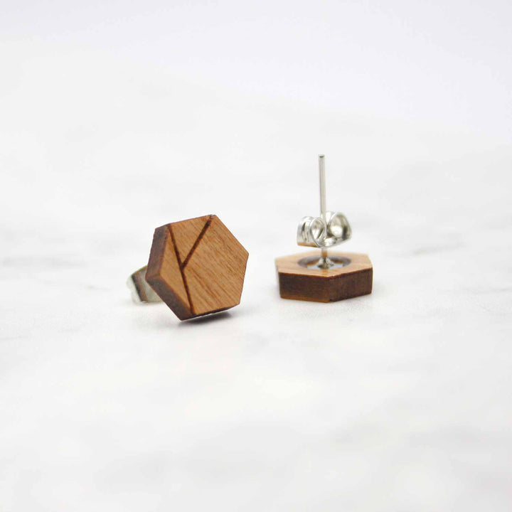 Geometric Hexagon Earrings - IttyBittyFox