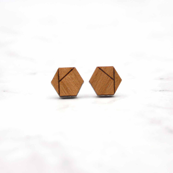 Geometric Hexagon Earrings - IttyBittyFox