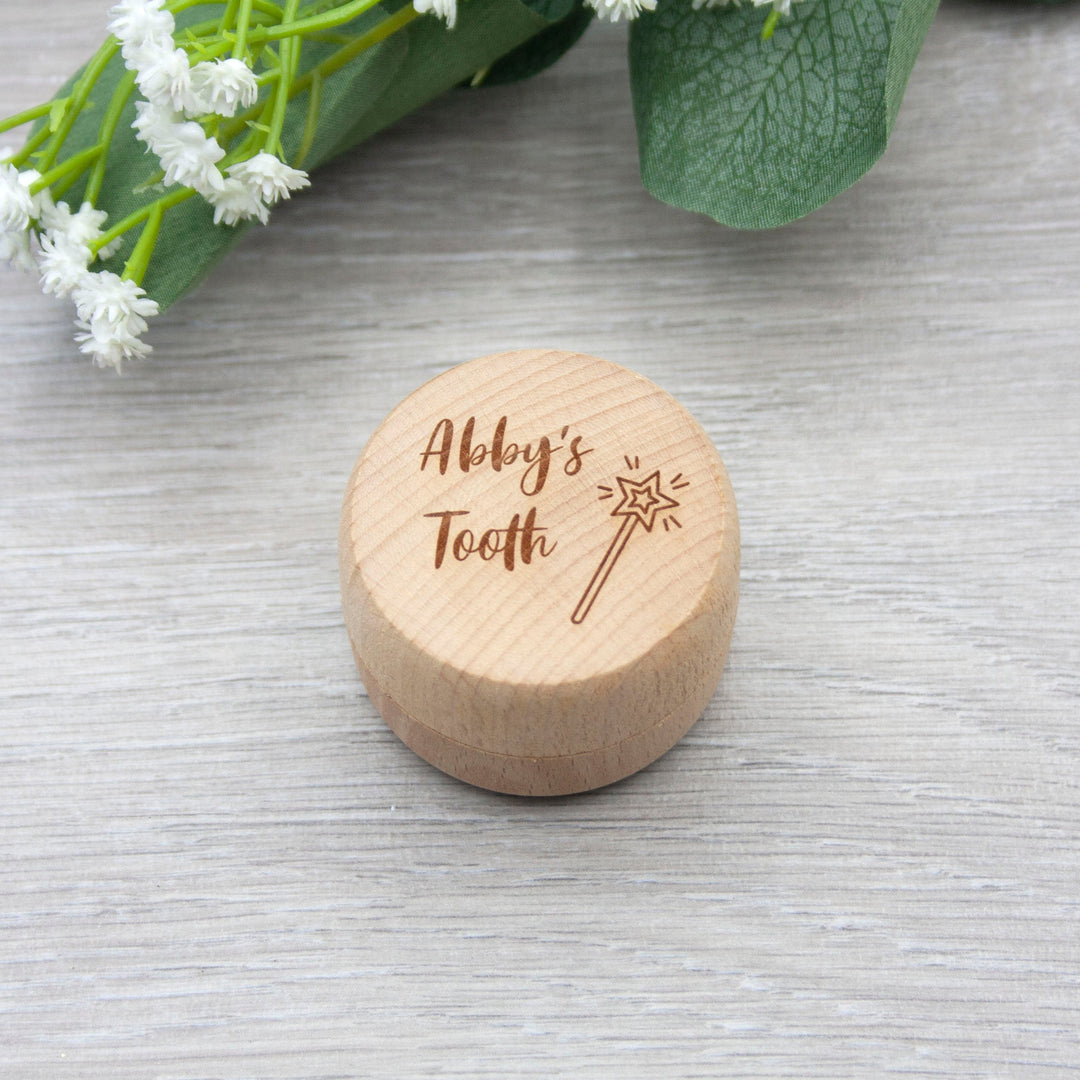 Personalised Tooth Fairy Box - Custom Wooden Trinket Box - Childrens Keepsake - IttyBittyFox