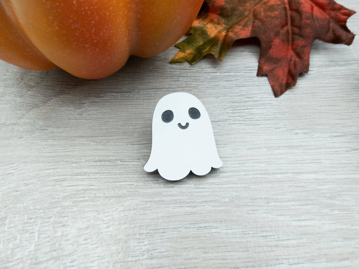 Cute Ghost Pins - Laser Cut - Acrylic Halloween Brooch - Spooky Badges