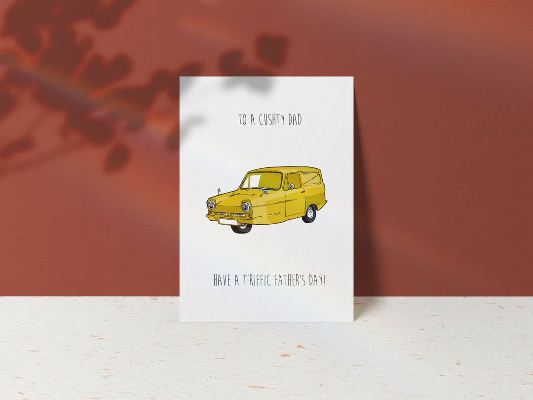 Reliant Robin Father's Day Card - Cushty Dad - Handmade Greetings Card