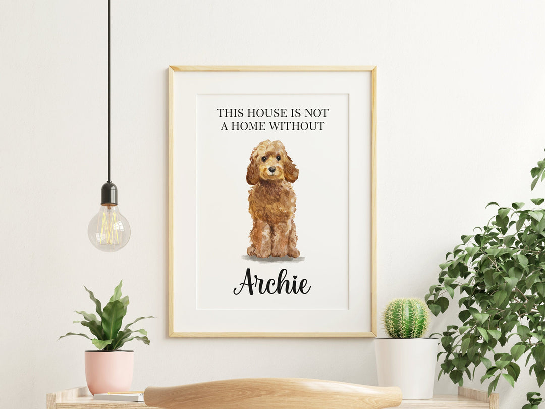Personalised Pet Home Print - Custom Dog and Cat Art - Watercolour Wall Decor