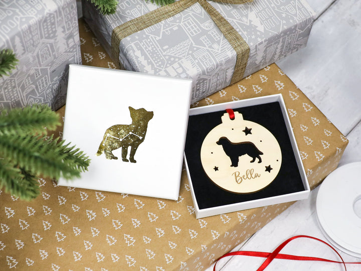 Personalised Dog Christmas Bauble - Custom Pet Christmas Decoration - Eco Friendly - This Item Plants a Tree!