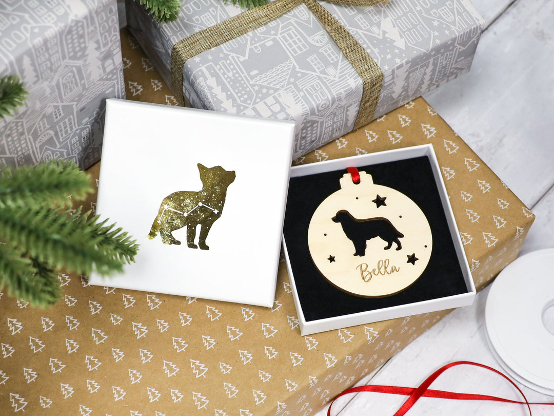 Golden Retriever Personalised Christmas Bauble - Custom Pet Christmas Decoration - Eco Friendly - This Item Plants a Tree!