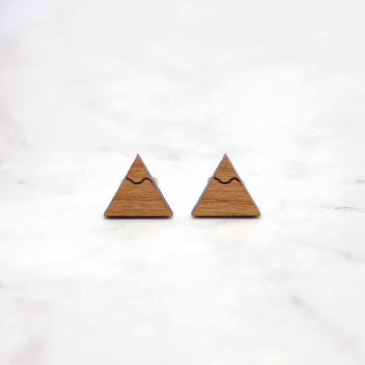 Wooden Mountain Earrings - IttyBittyFox