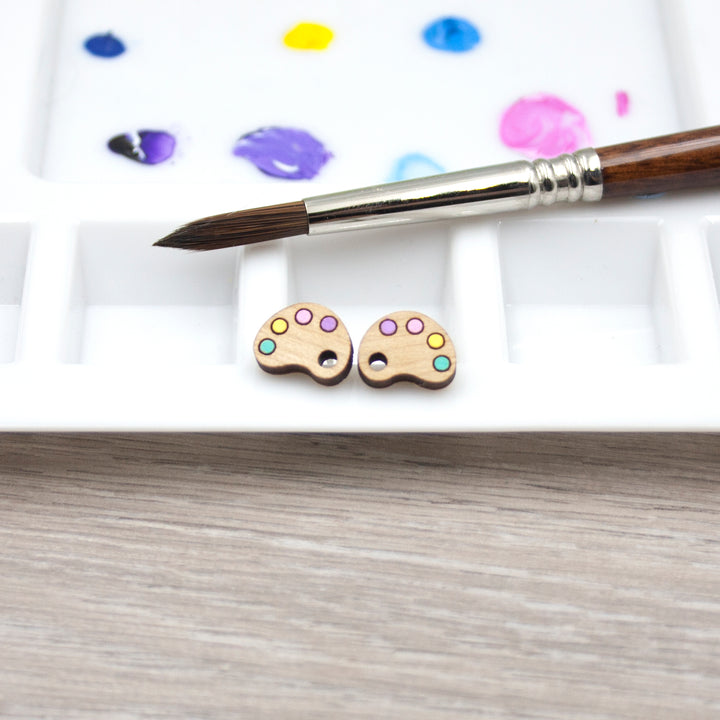Paint Palette Earrings - IttyBittyFox