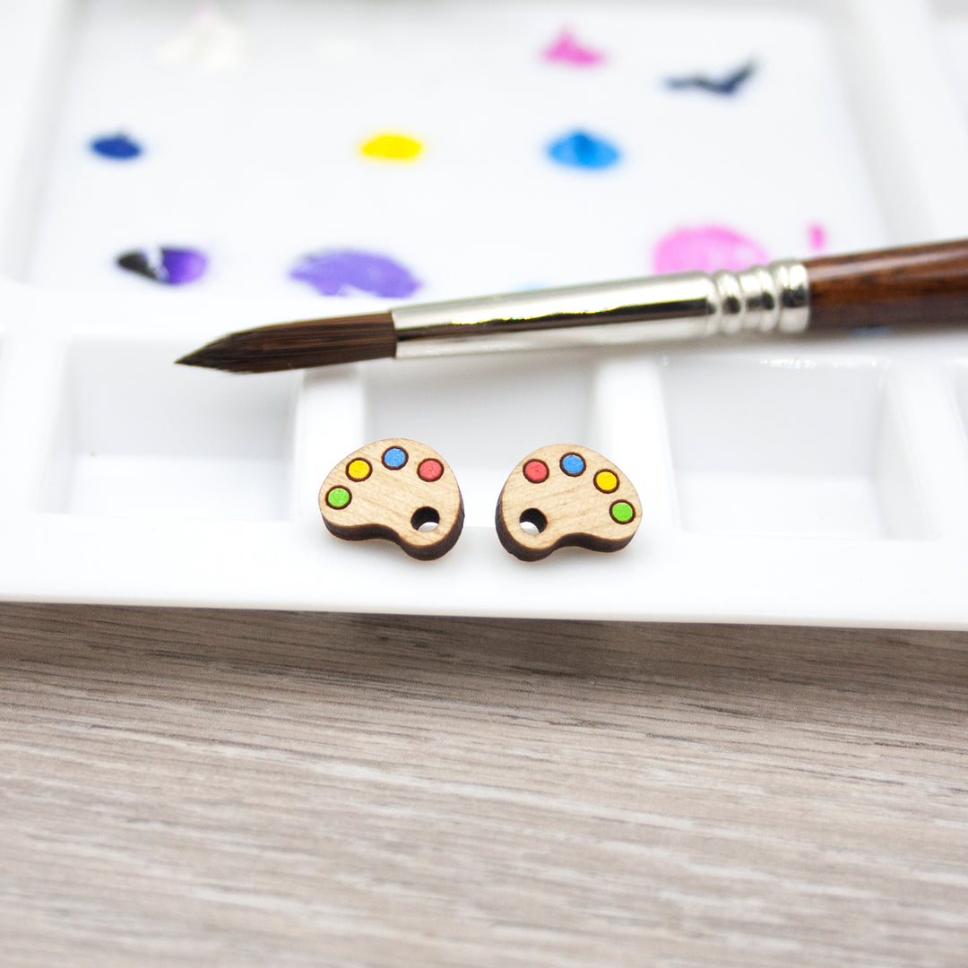 Paint Palette Earrings - IttyBittyFox