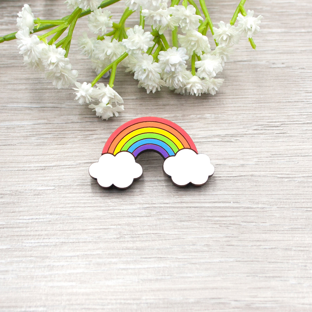 Charity Rainbow Cloud Pin - IttyBittyFox