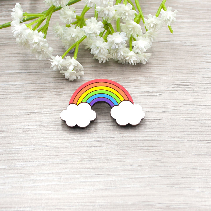 Charity Rainbow Cloud Pin - IttyBittyFox