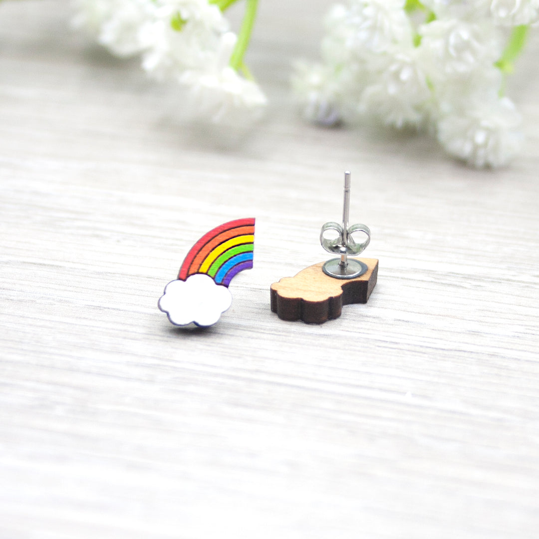 Charity Rainbow Cloud Earrings - IttyBittyFox