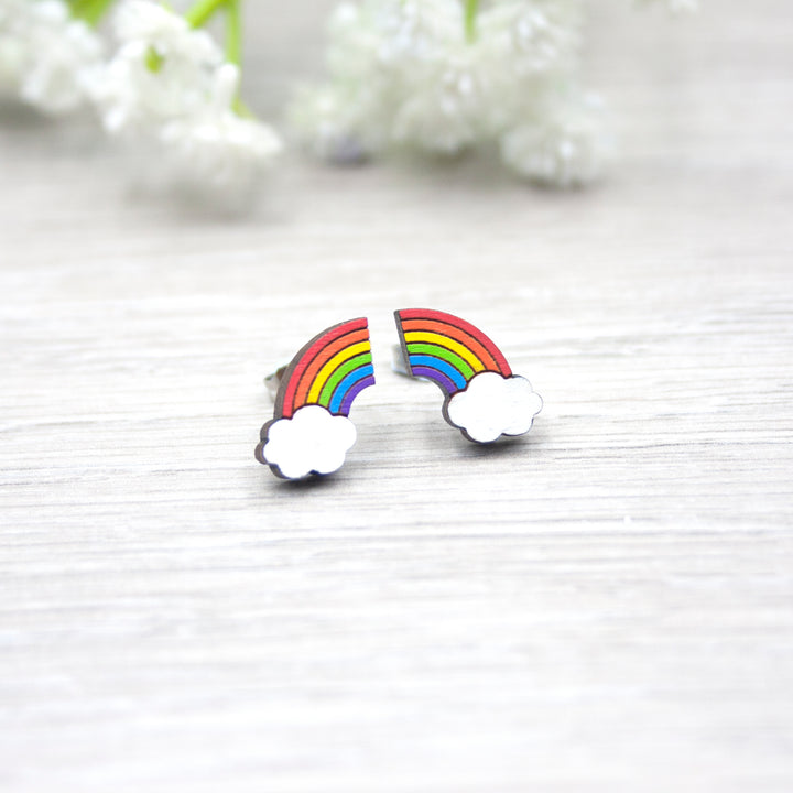 Charity Rainbow Cloud Earrings - IttyBittyFox