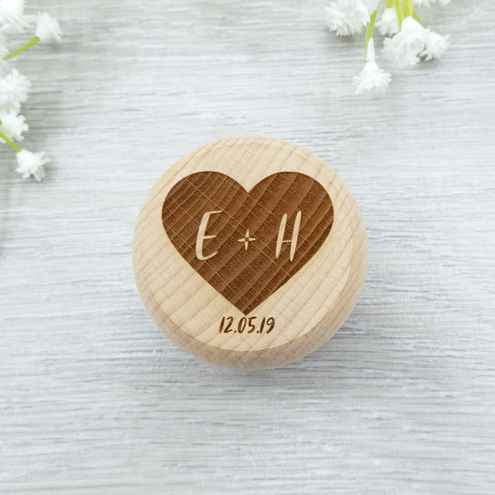 Personalised Heart Ring Box